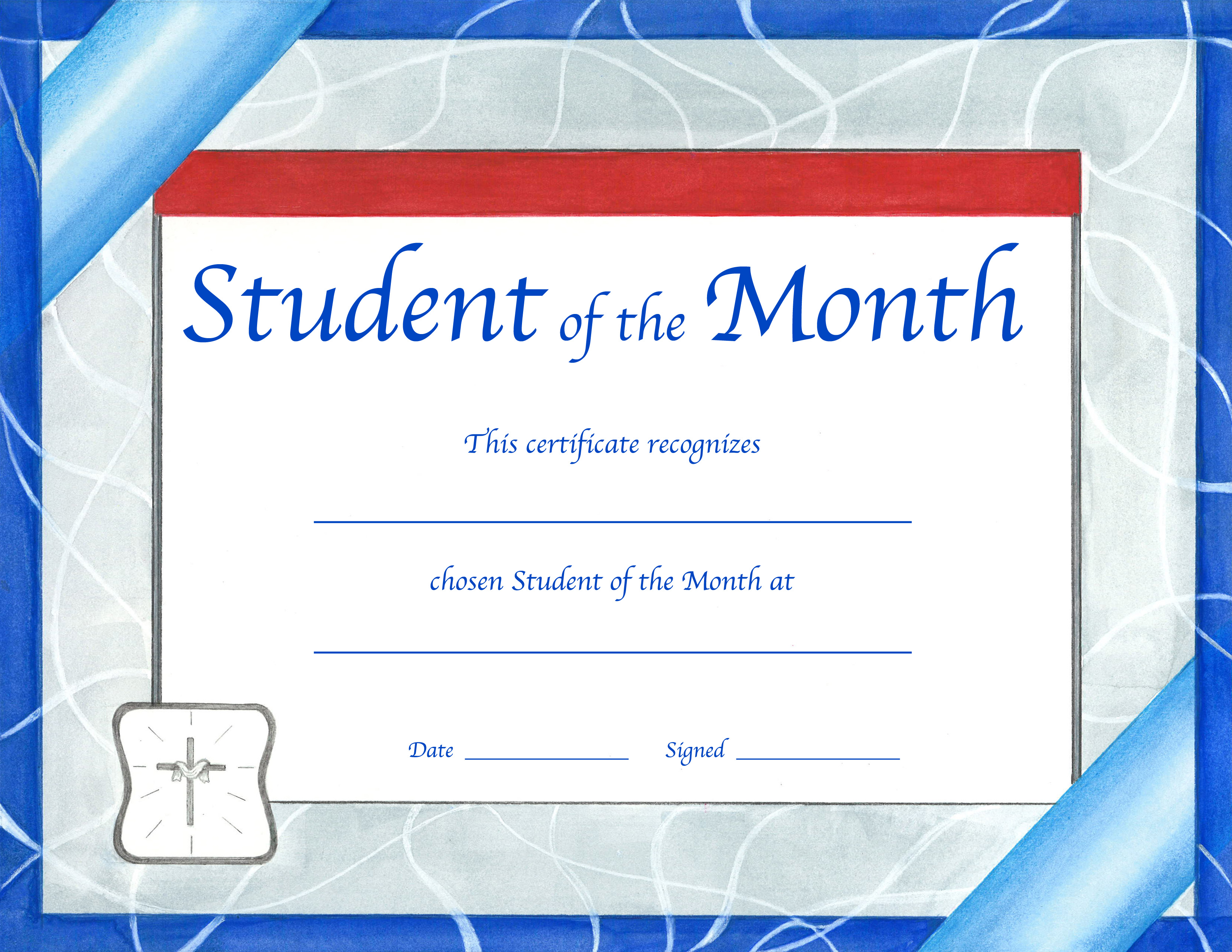 Student Of The Month Catalog code PAP23- Pencils Student of the In Free Printable Student Of The Month Certificate Templates